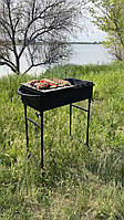 Мангал зі знімними ніжками для 9 шампурів з металу 4 мм