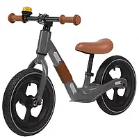 Біговел дитячий двоколісний велосипед без педалей для малюків Skiddou Poul Grey, Велобіг від 3 років