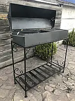 Мангал-барбекю з дровницею на 15 шампурів 4 мм