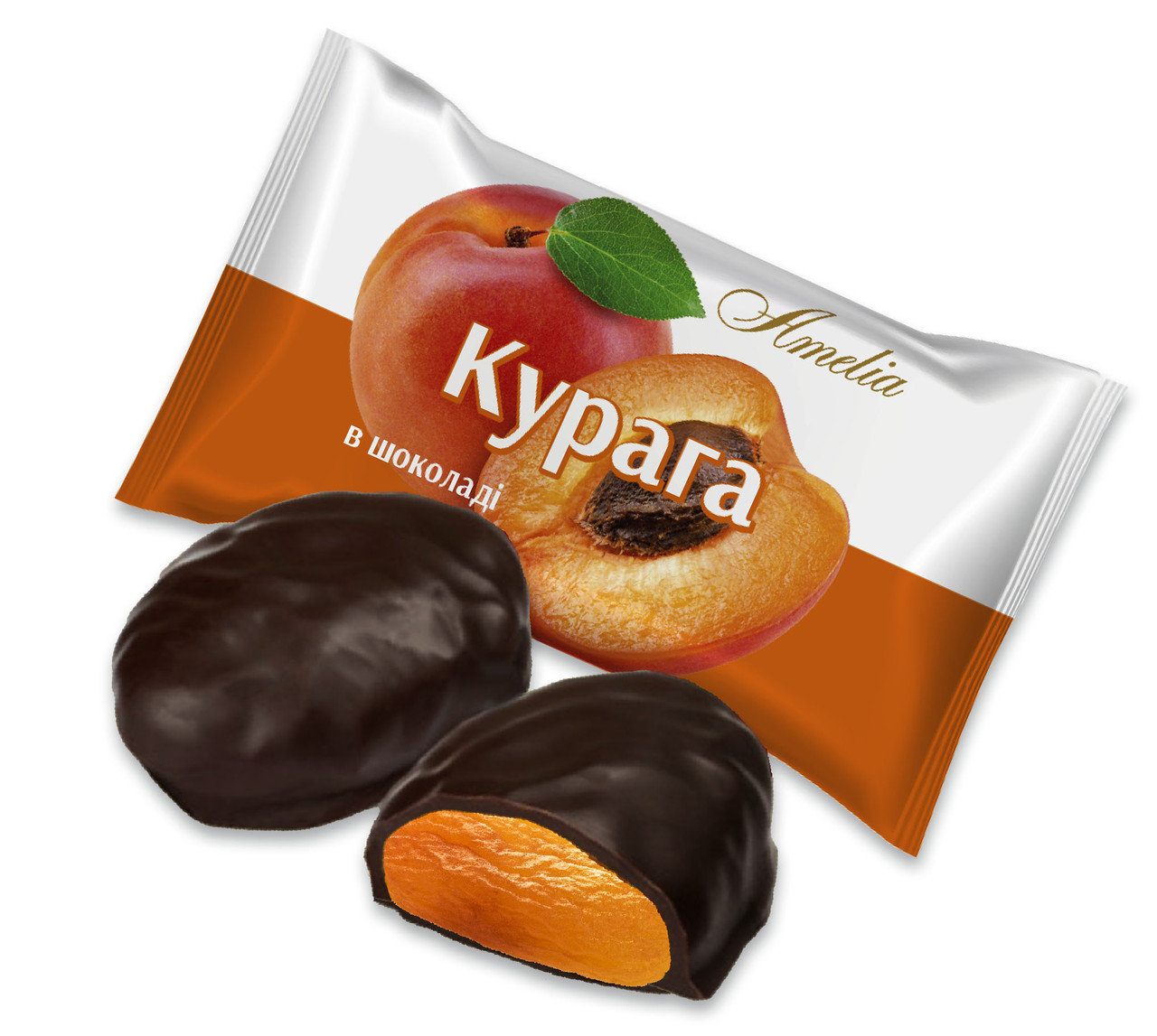 Цукерки "Курага в шоколаді", 0,7 кг, TM "Amelia"