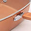 Сковорода універсальна 5в1 Copper Cook Deep Square Pan 24 х 24 см / Антипригарна сковорідка з фритюрницею, фото 4