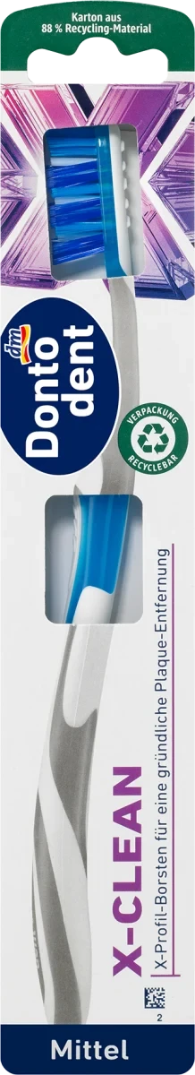 Зубна щітка Dontodent X-Clean, Mittel, 1 шт