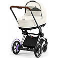 Коляска Cybex e-Priam 2 в 1 Off White шасі Chrome Brown, фото 5
