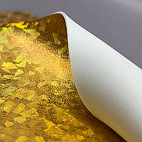 Фоамиран голограмма 1,8 мм, 1 лист А4 - золотой