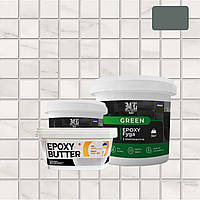 Фуга епоксидна для плитки Green Epoxy Fyga 3 кг (легко змивається, дрібне зерно) Графіт RAL 7012