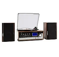 Музыкальный центр, Стереосистема Auna Deerwood USB/MP3/CD/Tape/FM/AUX, кассетный проигрыватель