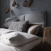 Ліжко з м'яким наголов'ям Лайт-1400 (Підіймальний Механізм) Графіт