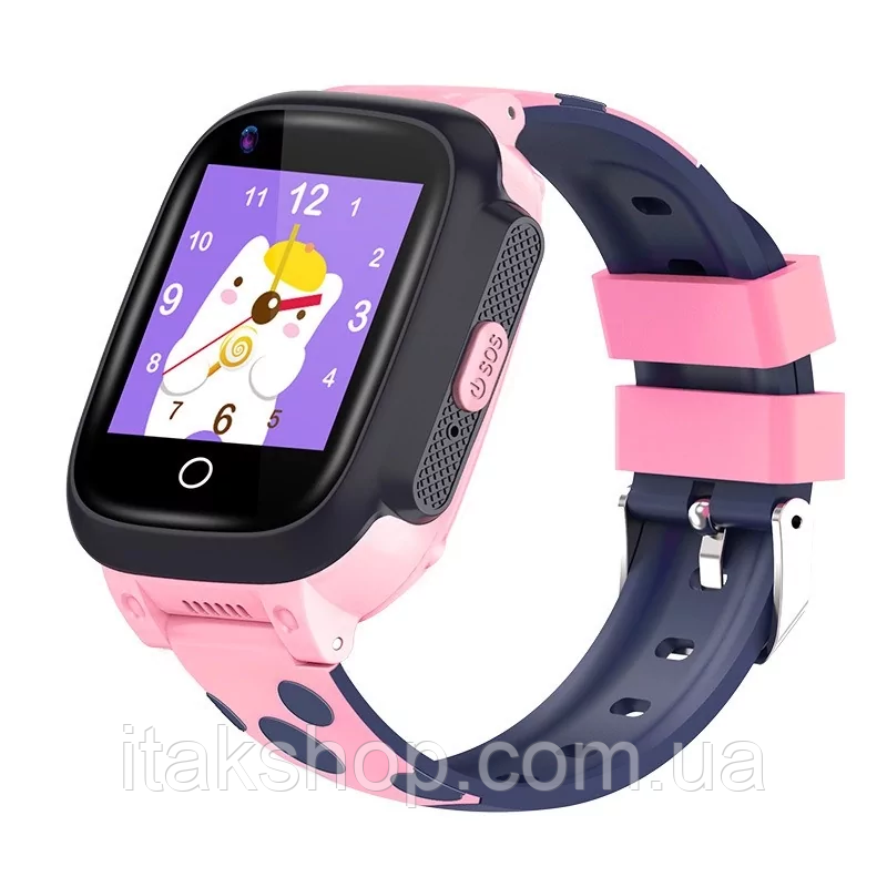 Дитячий наручний розумний годинник Smart Baby Watch Y95H 4G з GPS (Рожевий)