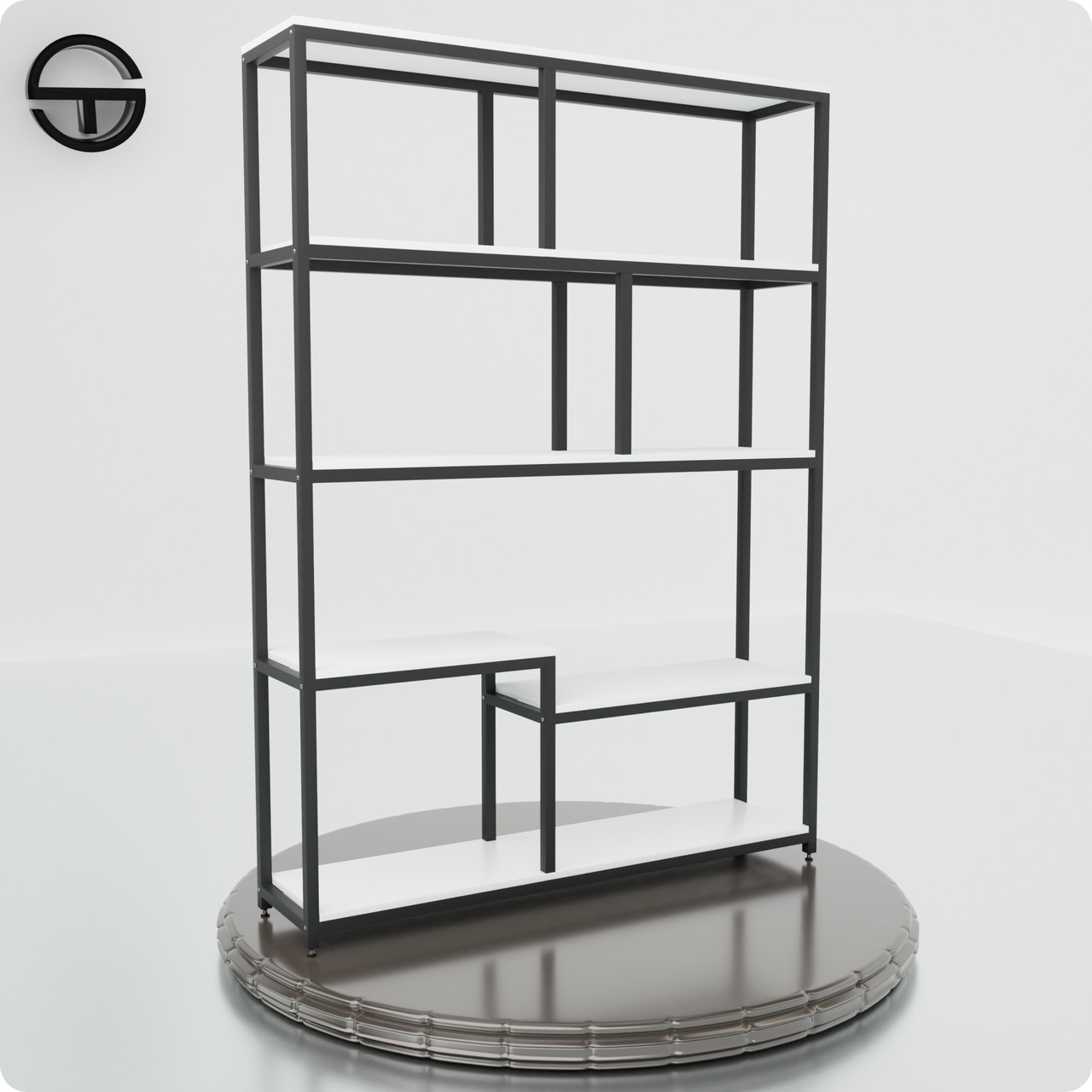 Стелаж Comfort Loft 1800х1350х300мм, чорний.