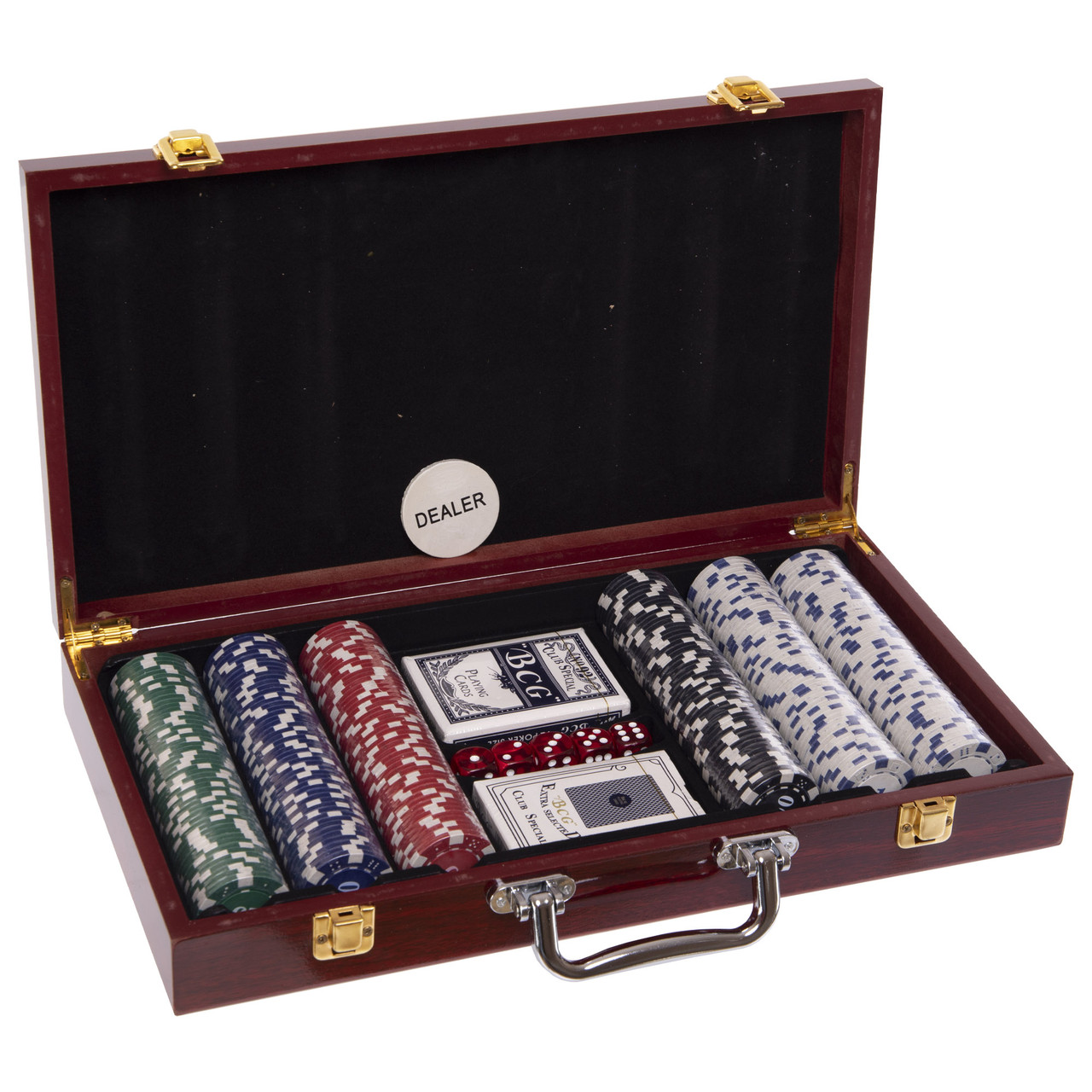 Набір для покеру IG-6643 SP-Sport в дерев'яному кейсі 300 фішок