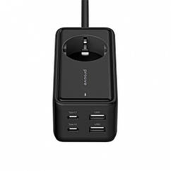 Мережевий фільтр Proove Power Strip Homester PD-03 1AC 65 W (2 Type-C + 2 USB) black