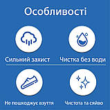 Засіб для чищення білого взуття 100 г — відбілювальний крем з губкою для ефективного видалення забруднень і відновлення кольору, фото 4