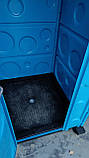 Душ кабіна вулична пластикова Техпром, вуличний літній душ для дачі Синій, фото 3