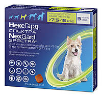 Нексгард Спектра 7.5-15 кг таблетки от блох клещей и гельминтов для собак №3 таблетки Merial Франция