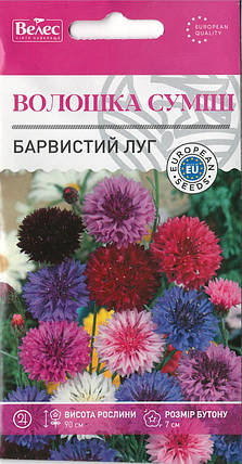 Насіння волошки Барвистий луг 0,1 г ТМ ВЕЛЕС, фото 2