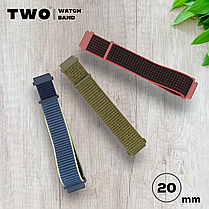 Ремінець для Samsung Galaxy Watch 4 40mm / 44mm нейлоновий Чорний з червоним, фото 5