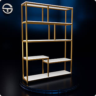 Стелаж Comfort Loft 1800х1350х300мм, золото.