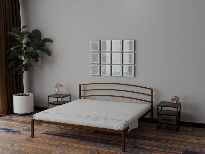 Прочная двуспальная металлическая кровать Либеро 190*180 (ID#2025532572 ...