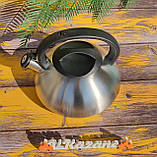 Чайник зі свистком 3 л із неіржавкої сталі Maestro MR-1306 Чайник для індукційної плити Чайник, фото 3