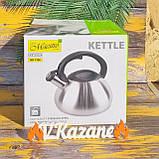 Чайник зі свистком 3 л із неіржавкої сталі Maestro MR-1306 Чайник для індукційної плити Чайник, фото 6