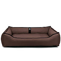 Лежак ліжко для собак всіх порід EGO Bosyak Waterproof XL 110х85 Коричневий (лежанка для великих собак 20-27 кг)