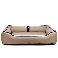 Лежак ліжко для собак всіх порід EGO Bosyak Waterproof XL 110х85 Кава з молоком (лежанка для великих собак 20-27 кг)