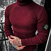Чоловічий гольф Stone Island светр Стон Айленд бордовий чоловіча кофта, водолазка, фото 2