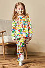 Яскрава весняна трикотажна піжама для дівчаток, Кітті 98,104,110,116,122 98, фото 6