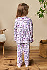 Яскрава весняна трикотажна піжама для дівчаток, Кітті 98,104,110,116,122 98, фото 3