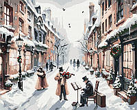 Картини Малювання за номерами зимовий пейзаж 40х50 Картини по цифрах Різдвяна мелодія Картина за номерами BrushMe BS53840