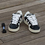 Жіночі кросівки з хутром Adidas Campus Winter Black/White, фото 8