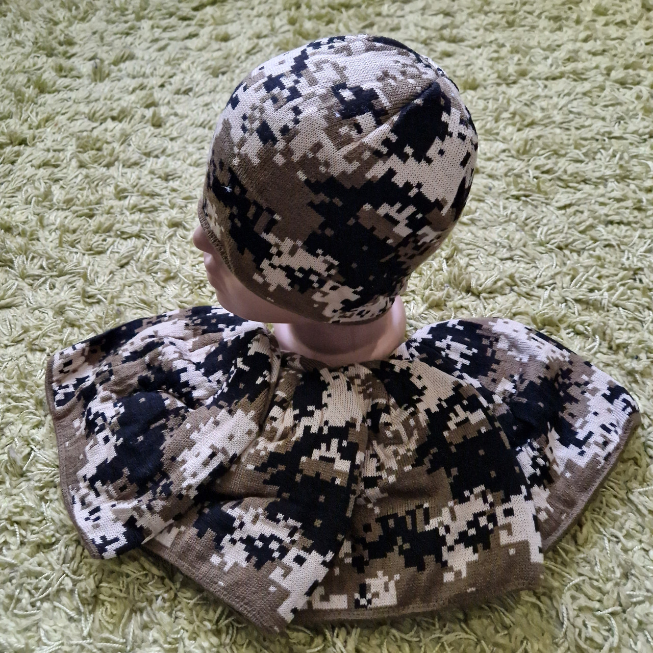 Шапка Піксель на флісі оптом