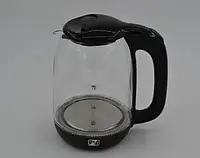 Электрочайник 1.7л Promotec PM825 стеклянный , электрический чайник черный стеклянный 2250Вт Promotec PM825