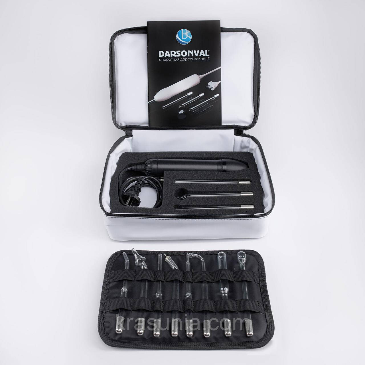 Апарат Дарсонваль Darsonval black з сумкою та набором електродів (11 шт), фото 1