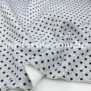 Трикотаж на хутрі 160 см 450 г/м2 DFS 02-3 Світло-сірий горох меланж 4 мм