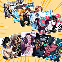 Набір плакатів (10шт) А4 Аниме Kimetsu no Yaiba 000