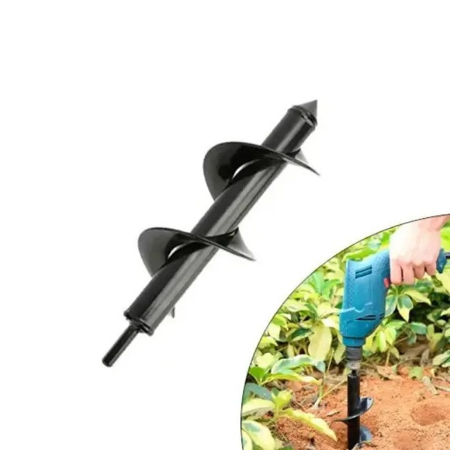 Бур для землі під дриль спіральне свердло 10x30см (SH020511), фото 1