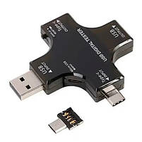 USB тестер ємності акумуляторів Atorch J-7C Type-C MicroUSB S, фото 3