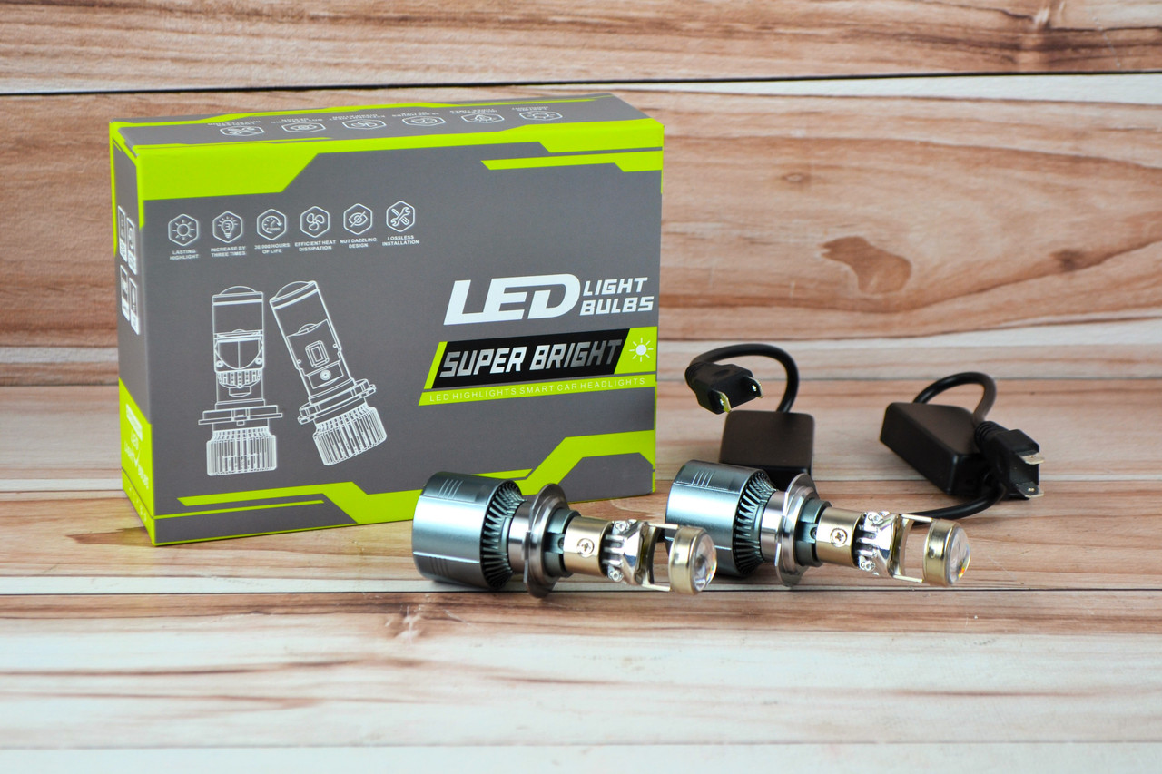 Лампы LED мини-линзы H7 Super bright (70Вт, 16000Лм, 6000К, 9-18v .
