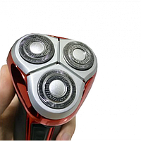 Тор! Електробритва для чоловіків роторна для вологого та сухого гоління з тримером DSP 60015 Червона
