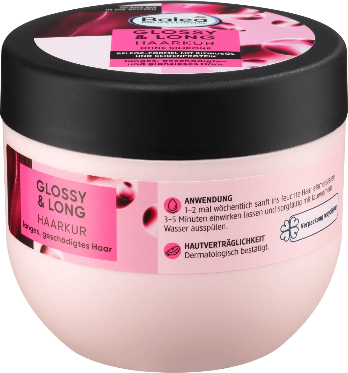 Інтенсивна маска для волосся Balea Professional Glossy & Long, 300 мл