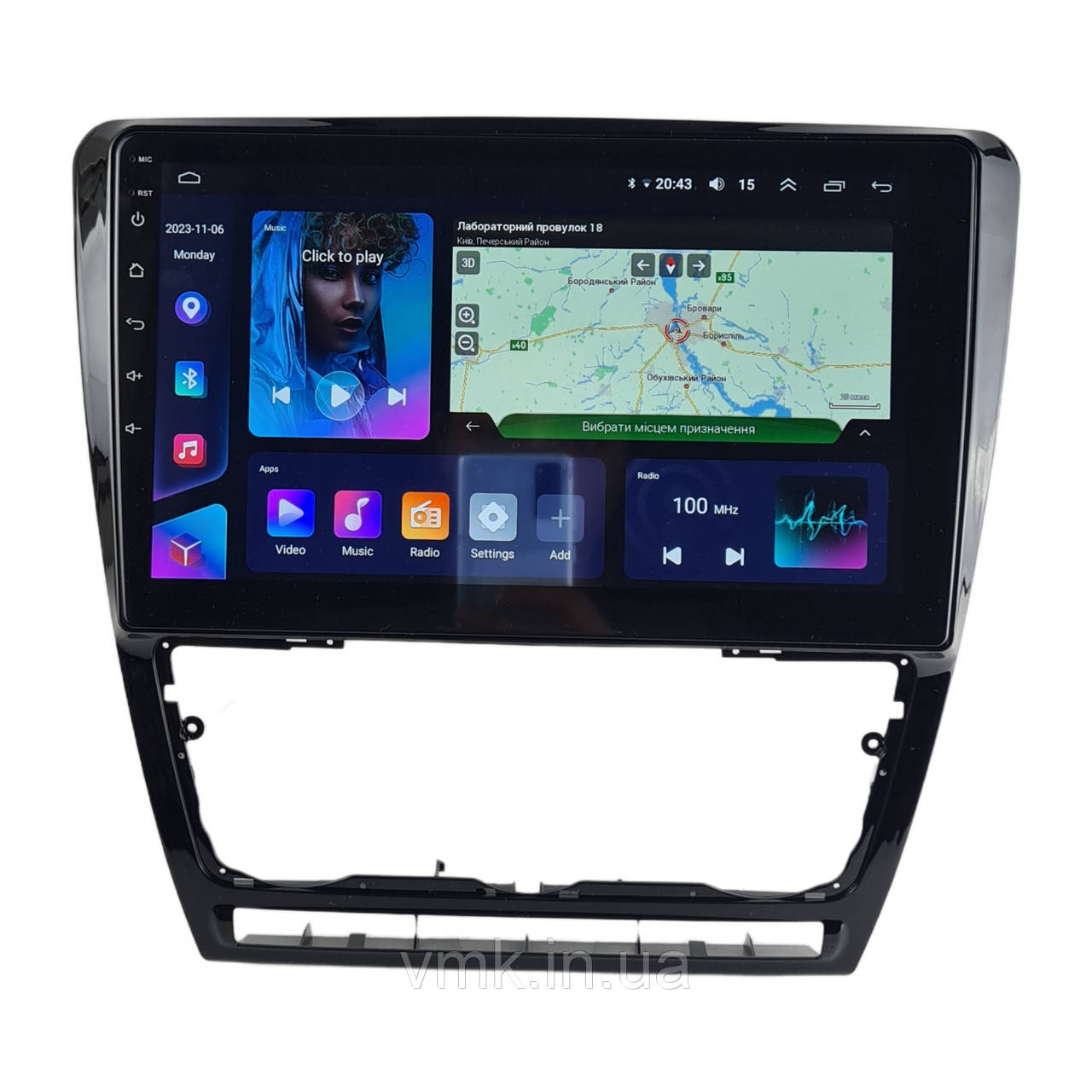 Андроїд Автомагнітола Skoda Octavia 2007-2014 ТОП платформа 7862 8 ядер 4G DSP CarPlay Android QLED