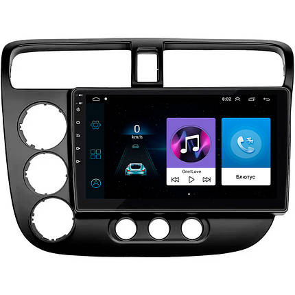 Штатна магнітола Lesko для Honda Civic VII 2000-2003 екран 9" 1/16Gb Wi-Fi GPS Base Хонда Цивік, фото 1