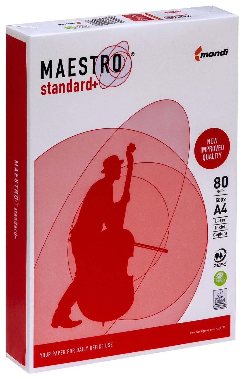 Папір офісний А4 80 г/м2 500 аркушів Maestro Standart+