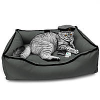 Лежак ліжко для кота EGO Bosyak Waterproof S 65x5 Сірий (універсальна лежанка для котів та кішок)