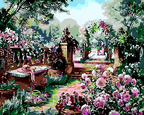 Картина за номерами "Трояндовий сад", 40*50, ART Line