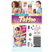 Дитячий набір тату FT 2025 A, блискітки. щітки, лак, штампи