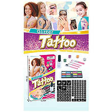 Дитячий набір тату FT 2025 E, блискітки. щітки, лак, штампи