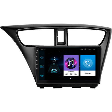 Штатна магнітола Lesko для Honda Civic IX Рестайлінг 2013-2017 екран 9" 1/16Gb Wi-Fi GPS Base Хонда Цивік, фото 1