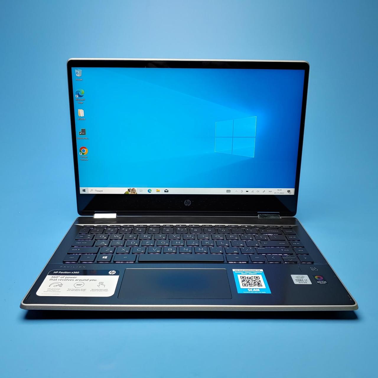 Ноутбук HP Pavilion x360 14-dh2034nr (i7-1065G7/RAM 16GB DDR4/SSD 240GB) Б/В (6865)